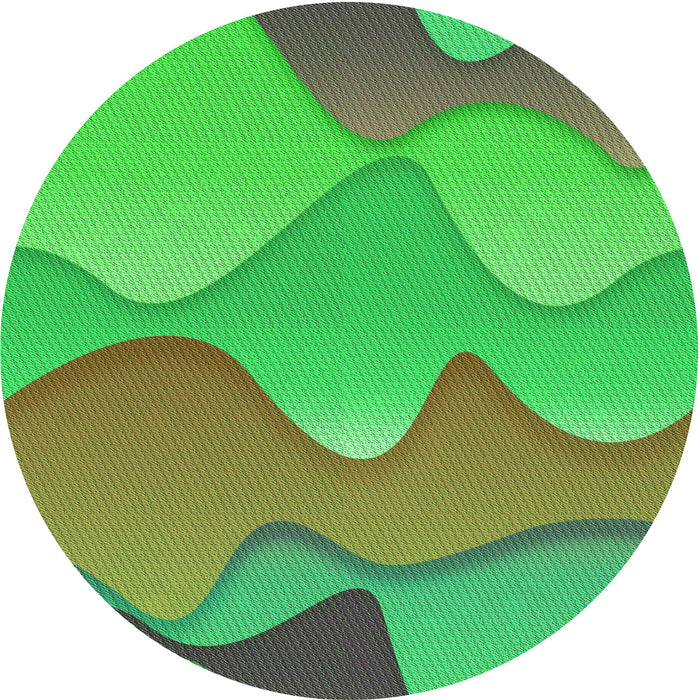 Square Patterned Olive Green Rug, pat1846grn