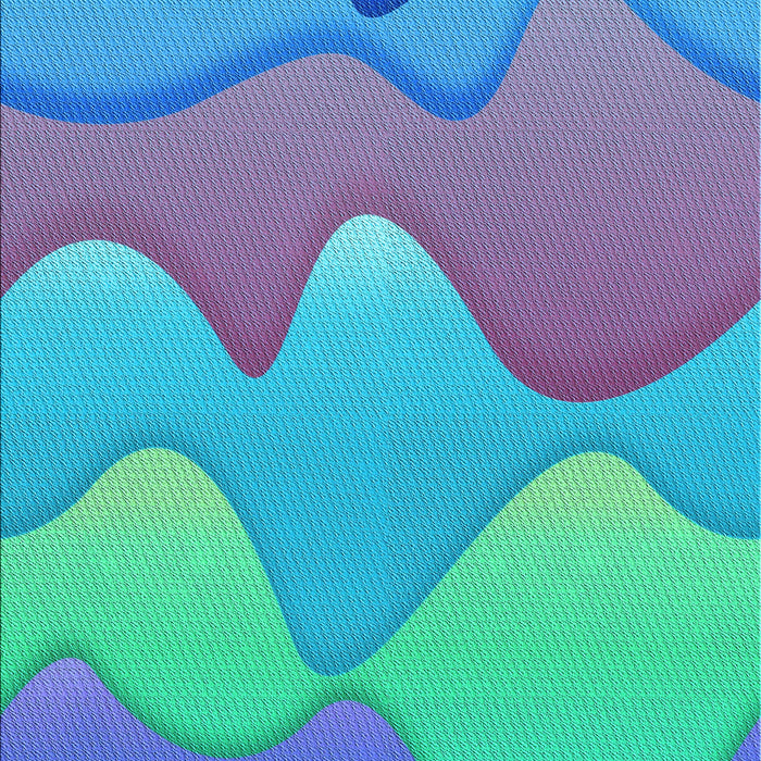 Patterned Dark Turquoise Green Rug, pat1846lblu