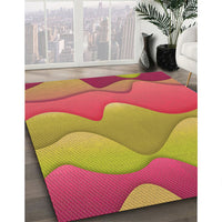 Patterned Crimson Red Rug, pat1846org