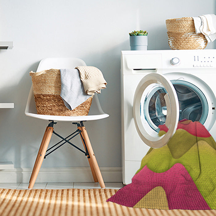 Machine Washable Transitional Crimson Red Rug in a Washing Machine, wshpat1846org