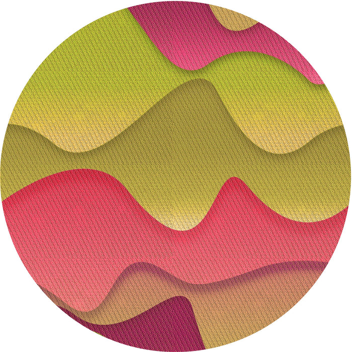 Square Patterned Crimson Red Rug, pat1846org