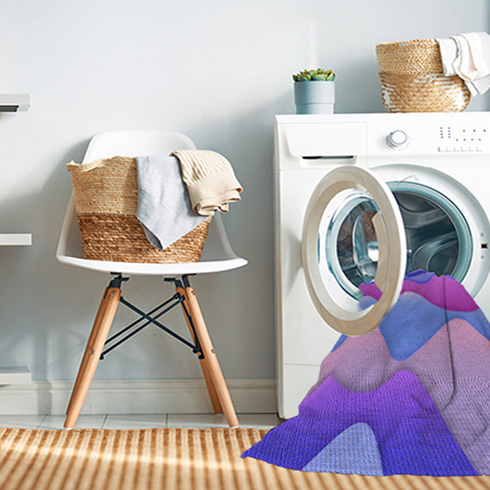 Machine Washable Transitional Purple Mimosa Purple Rug in a Washing Machine, wshpat1846pur