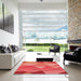 Machine Washable Transitional Red Rug in a Kitchen, wshpat1846rd