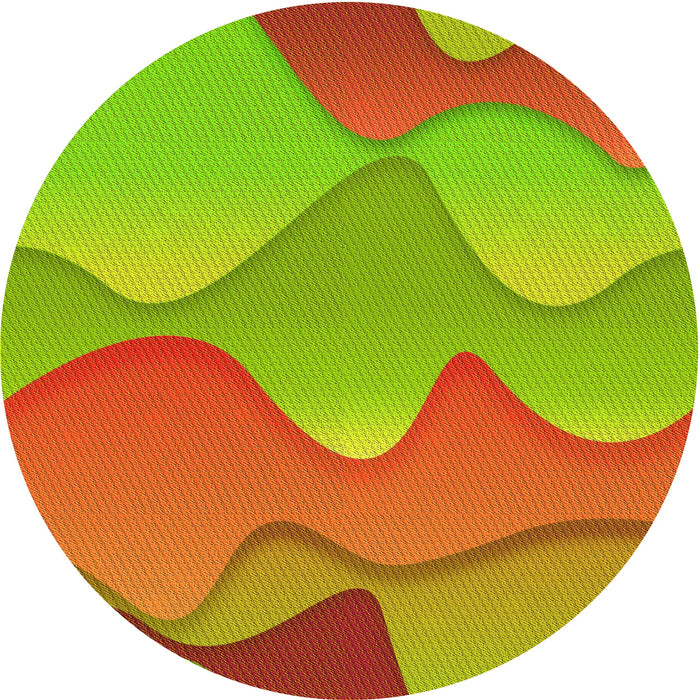 Square Patterned Orange Red Orange Rug, pat1846yw