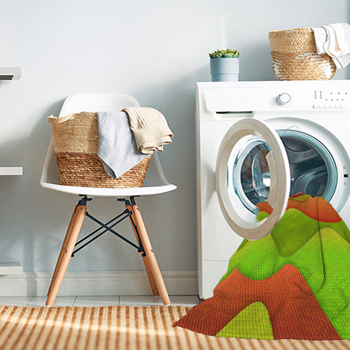 Machine Washable Transitional Orange Red Orange Rug in a Washing Machine, wshpat1846yw