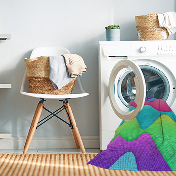 Machine Washable Transitional Dark Orchid Purple Rug in a Washing Machine, wshpat1846