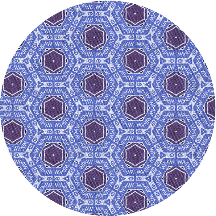 Square Patterned Jeans Blue Rug, pat1847blu