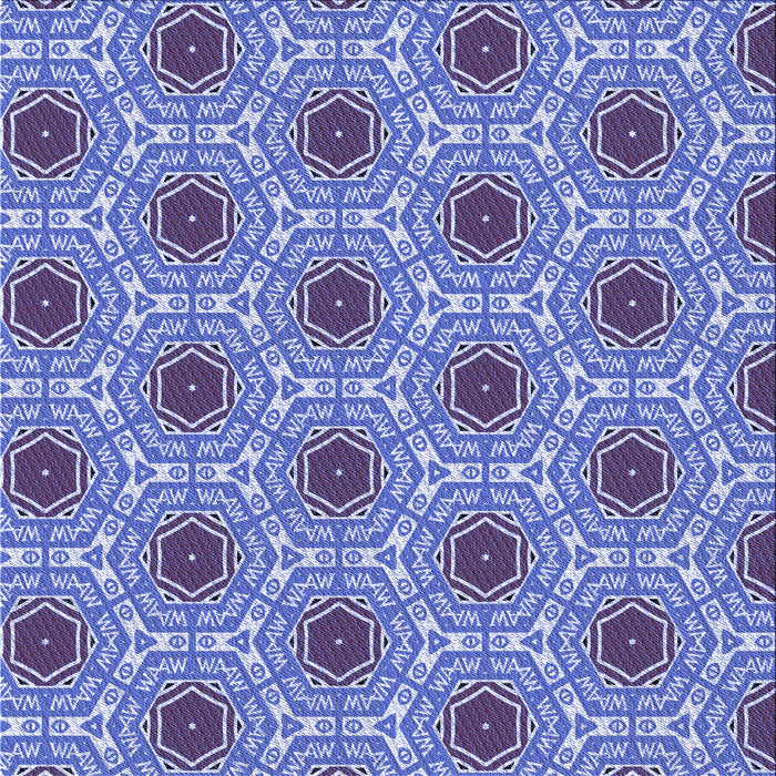 Round Patterned Jeans Blue Rug, pat1847blu