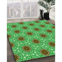 Patterned Green Rug, pat1847grn