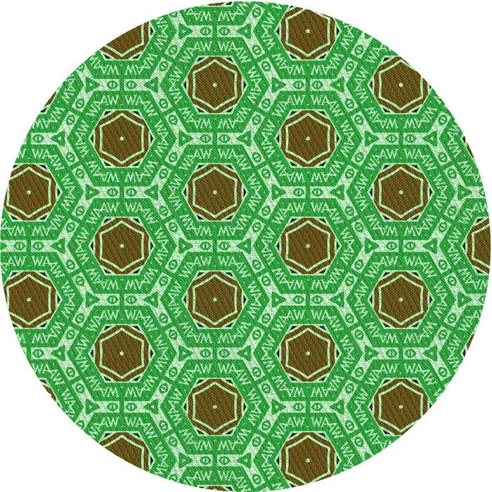 Square Patterned Green Rug, pat1847grn