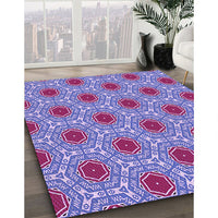 Patterned Bright Lilac Purple Rug, pat1847pur