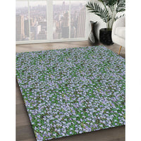 Patterned Blue Novelty Rug, pat1848