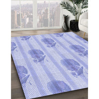 Patterned Sky Blue Rug, pat1849blu