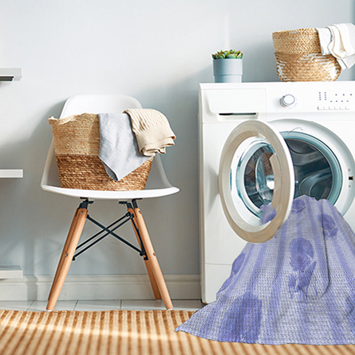 Machine Washable Transitional Sky Blue Rug in a Washing Machine, wshpat1849blu