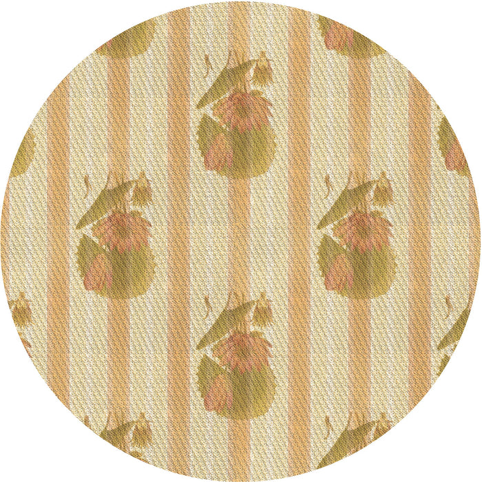 Square Machine Washable Transitional Orange Gold Rug in a Living Room, wshpat1849brn