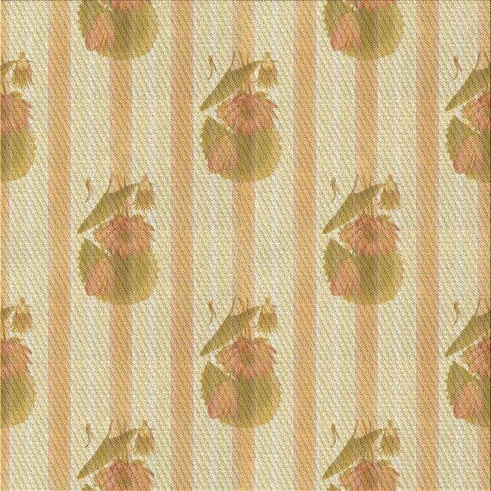 Round Machine Washable Transitional Orange Gold Rug, wshpat1849brn