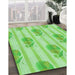 Machine Washable Transitional Green Rug in a Family Room, wshpat1849grn