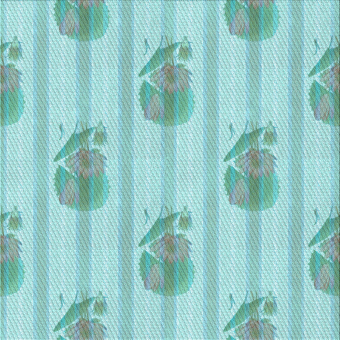 Round Machine Washable Transitional Blue Rug, wshpat1849lblu