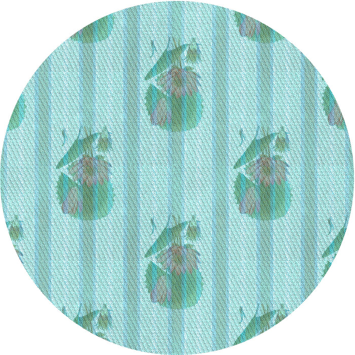 Square Patterned Blue Rug, pat1849lblu