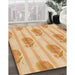 Patterned Orange Rug in Family Room, pat1849org