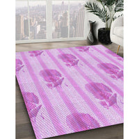 Patterned Blossom Pink Rug, pat1849pur