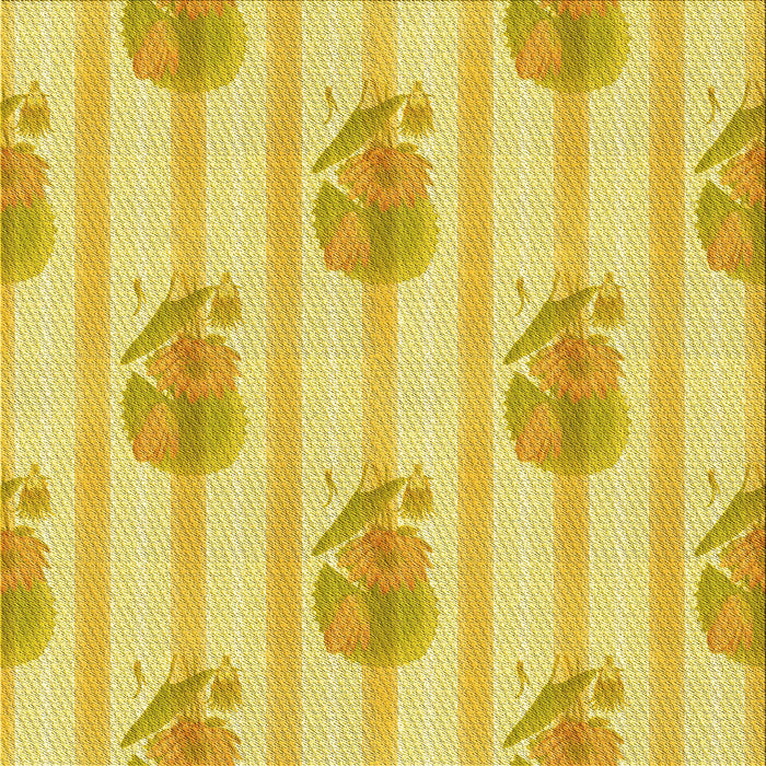 Round Patterned Bold Yellow Rug, pat1849yw