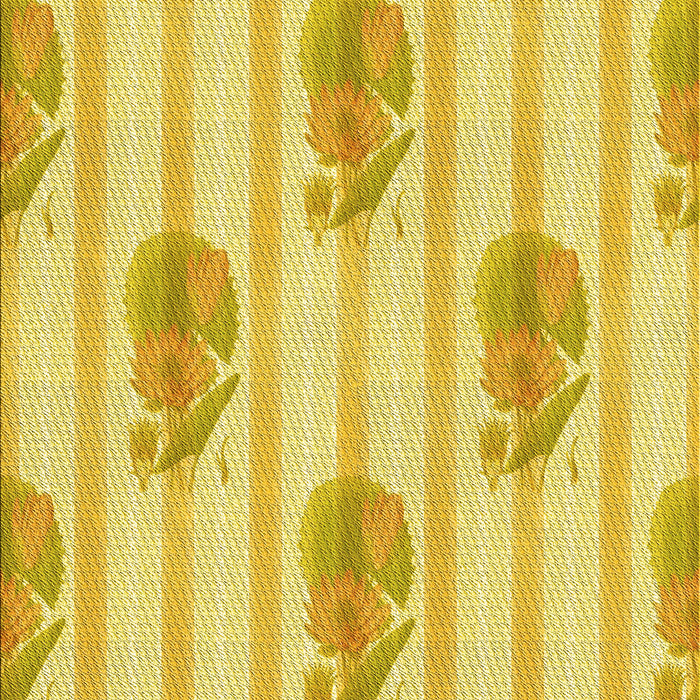 Machine Washable Transitional Bold Yellow Rug, wshpat1849yw