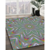 Patterned Carbon Gray Novelty Rug, pat184