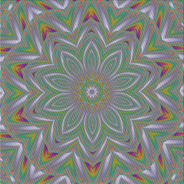 Square Patterned Carbon Gray Novelty Rug, pat184