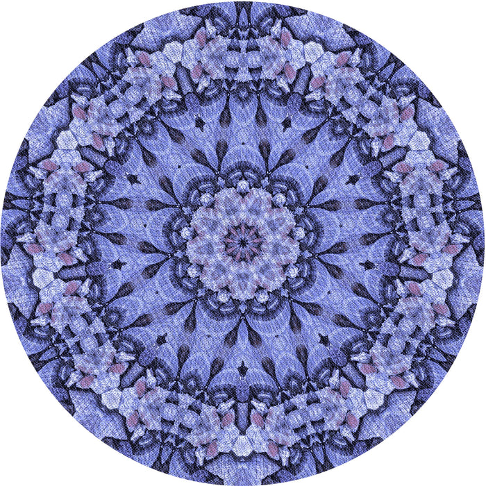 Square Patterned Sky Blue Rug, pat185blu