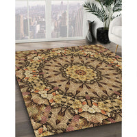 Patterned Golden Gold Rug, pat185brn