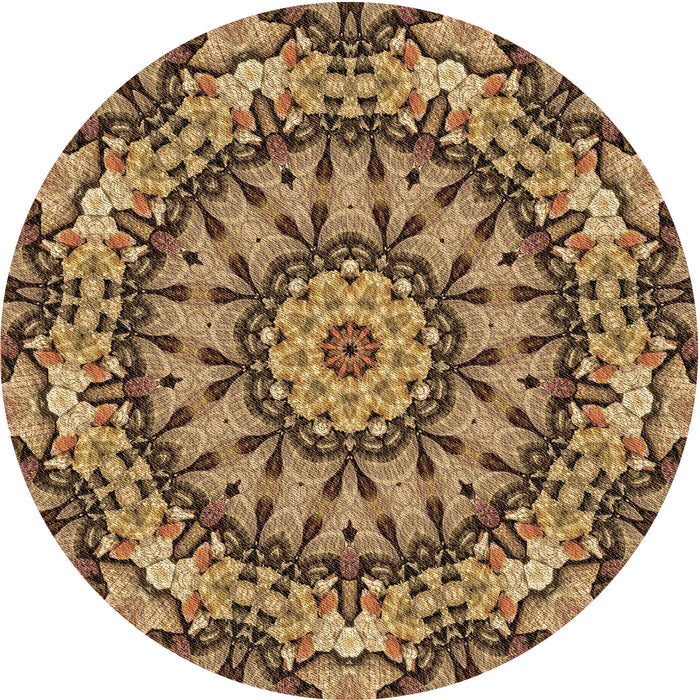 Square Machine Washable Transitional Golden Gold Rug in a Living Room, wshpat185brn