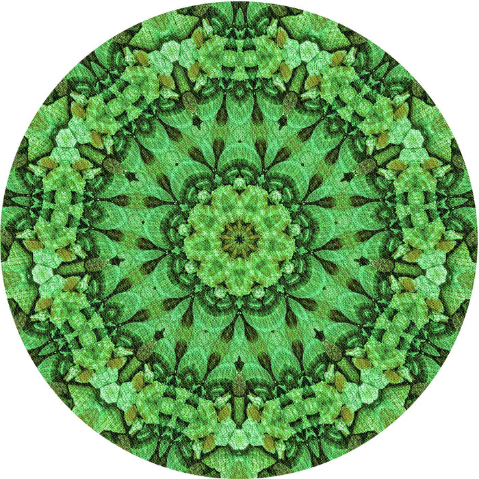 Square Patterned Neon Green Rug, pat185grn