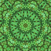 Round Patterned Neon Green Rug, pat185grn