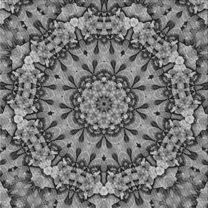 Round Machine Washable Transitional Black Rug, wshpat185gry