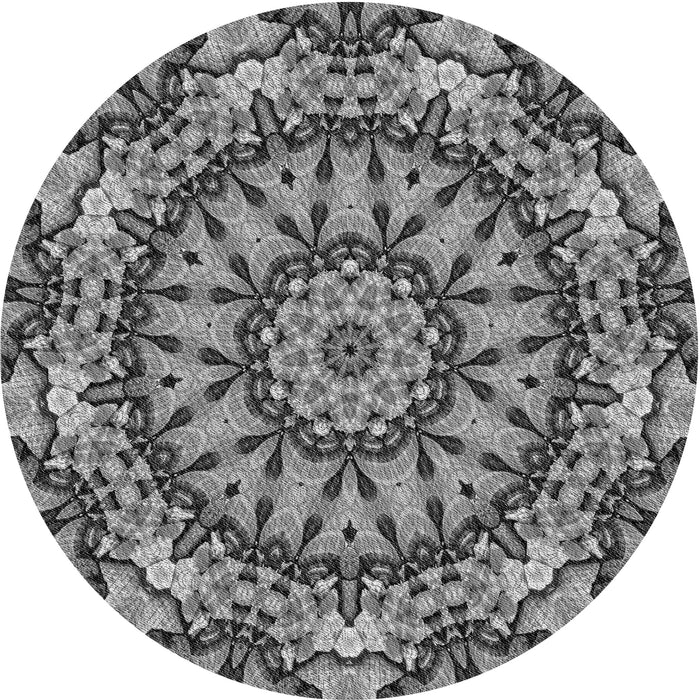 Square Patterned Black Rug, pat185gry