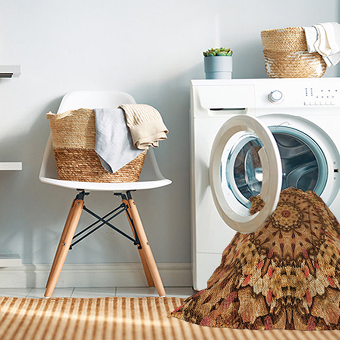 Machine Washable Transitional Orange Rug in a Washing Machine, wshpat185org
