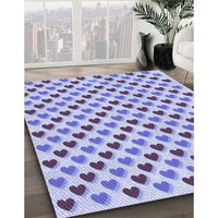 Patterned Blue Rug, pat1850blu