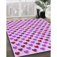 Patterned Blossom Pink Rug, pat1850pur