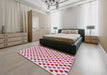 Machine Washable Transitional Pink Rug in a Bedroom, wshpat1850