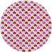 Square Machine Washable Transitional Pink Rug, wshpat1850