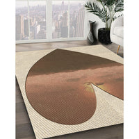 Patterned Saddle Brown Rug, pat1851brn