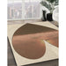 Machine Washable Transitional Saddle Brown Rug in a Family Room, wshpat1851brn