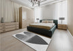 Patterned Ash Gray Rug in a Bedroom, pat1851gry