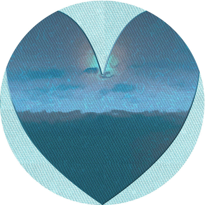 Square Patterned Blue Rug, pat1851lblu