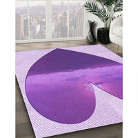 Patterned Blue Violet Purple Rug, pat1851pur