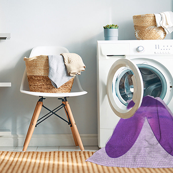 Machine Washable Transitional Blue Violet Purple Rug in a Washing Machine, wshpat1851pur