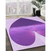 Machine Washable Transitional Blue Violet Purple Rug in a Family Room, wshpat1851pur