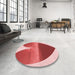 Round Patterned Pastel Pink Rug in a Office, pat1851rd