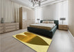 Patterned Dark Bisque Brown Rug in a Bedroom, pat1851yw